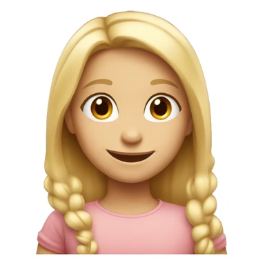 smiling blond Little girl sticker