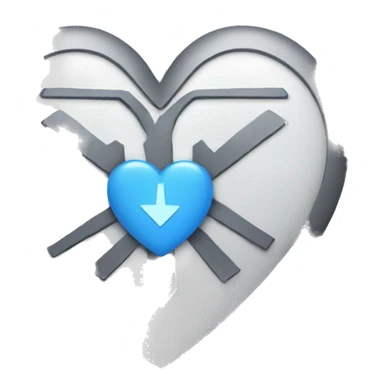 Cyber sigilism heart sticker