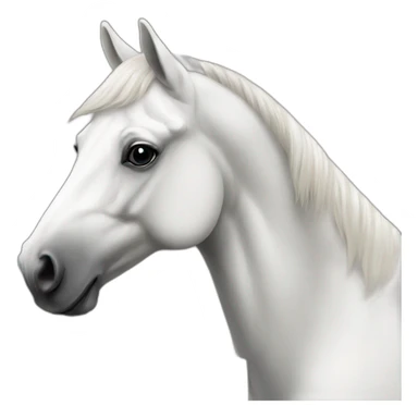 Horses white in the rack sticker