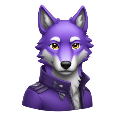 Purple wolf sticker