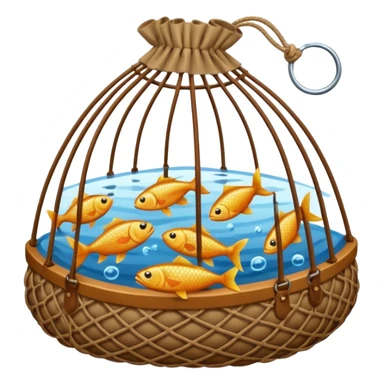 fisherman net bag sticker