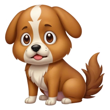 Dog shitting  sticker