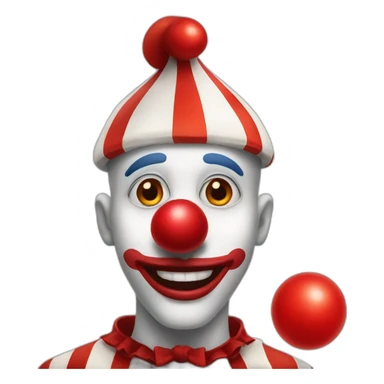 Only red cirque clown nose sticker