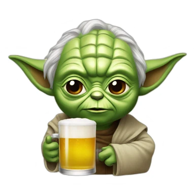 yoda-drink-beer sticker