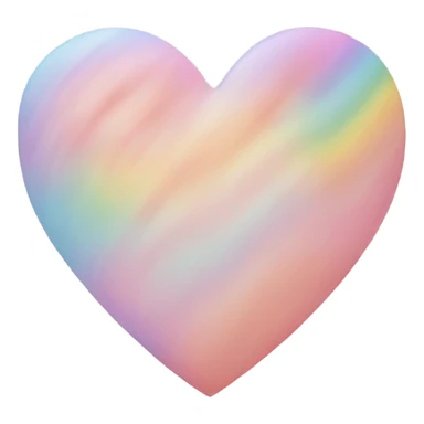   Heart￼ with pastel rainbow sticker
