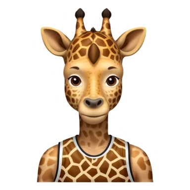 athlete player giraffe sticker