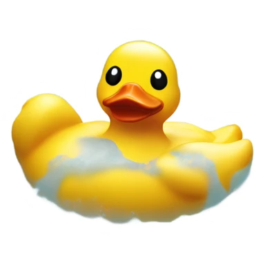 A rubber duck in a bath sticker