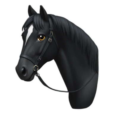 Cheval noir sticker