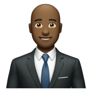 business man in pinstripe suit sticker