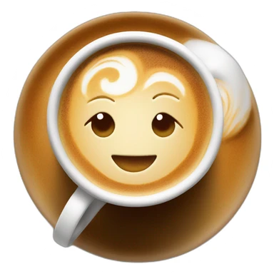 beautiful latte art cup coffee sticker