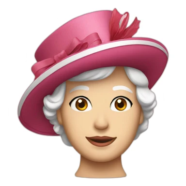 Elizabeth ii hat sticker