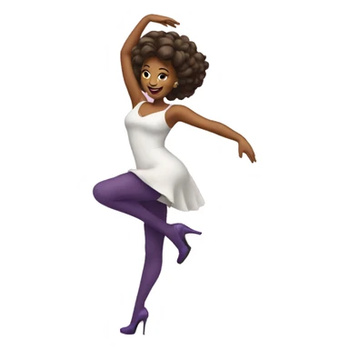 Woman dancing on high heels sticker