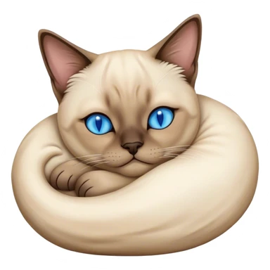 siamese cat sleeping sticker