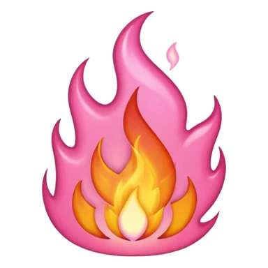 Une flammame de couleur rose sticker