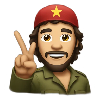 che-gueverra doing a peace sign sticker