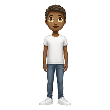 Full length white teenager sticker