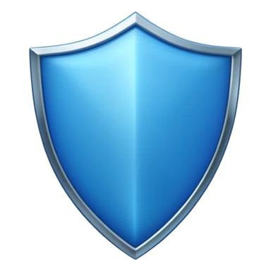 shiny, extremely bright vibrant blue shield, no symbols, no sword sticker