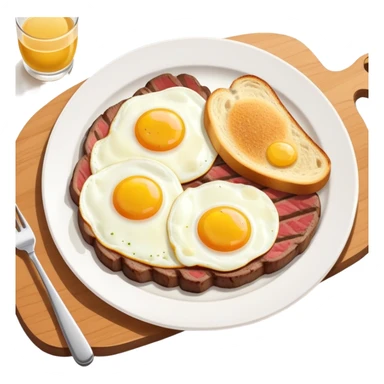 Steak and eggs sticker