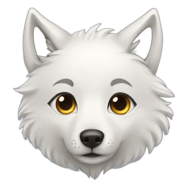 White wolf love sticker
