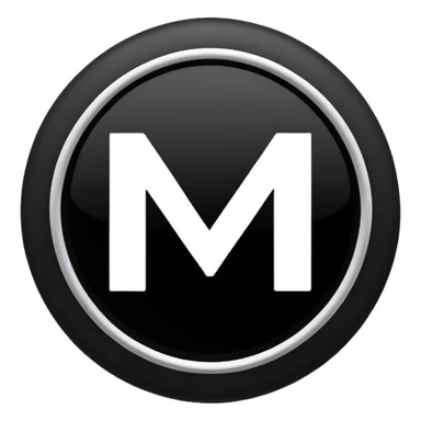 Black circle with MB written on in the middle of it. Nothing else no holes or anything. sticker