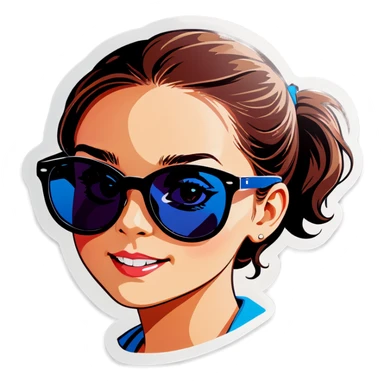 Sunglasses for a Girl  sticker