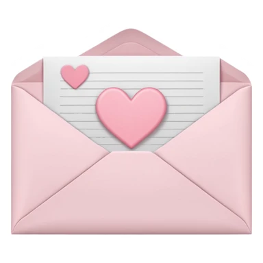 light pink love letter sticker