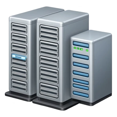 web hosting enterprise plan, grand serveur avec building d'entreprise sticker