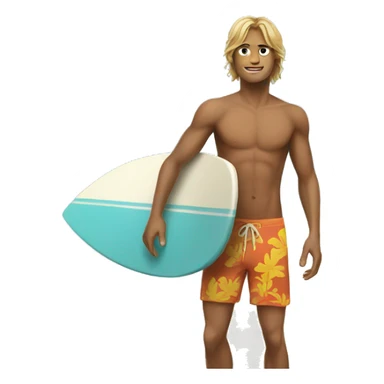 Hot surfer boy sticker