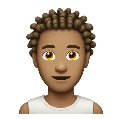 light skin man with short dreads sticker