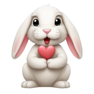 Bunny with kiss sticker