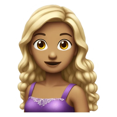 Sirenetta con vestito viola sticker