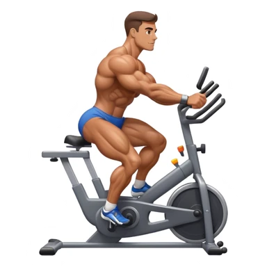 bodybuilder stationary bike sticker