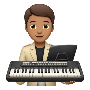 keyboardist with keyboard sticker