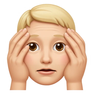 Une main qui tire les joues mais juste la main sticker