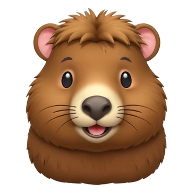 3d style capybara sticker