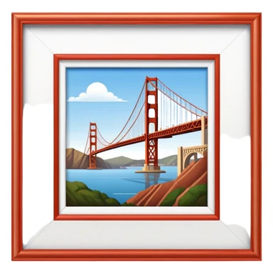 Cinematic Realistic Golden Gate Bridge Emoji sticker