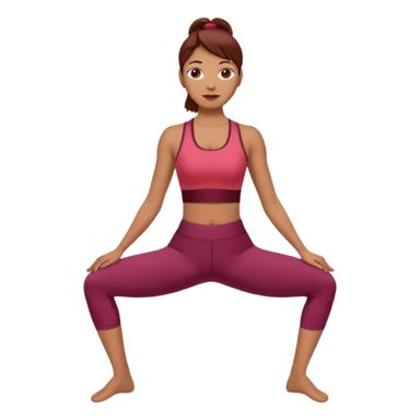 Chica de pilates con ropa color cherry sticker