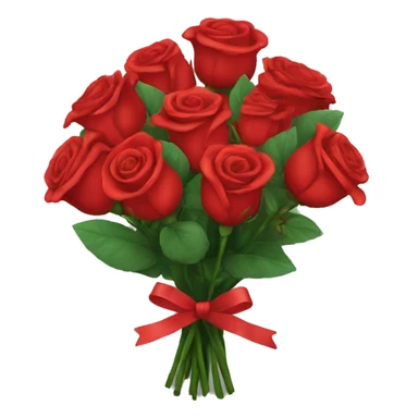 Red roses bouquet sticker