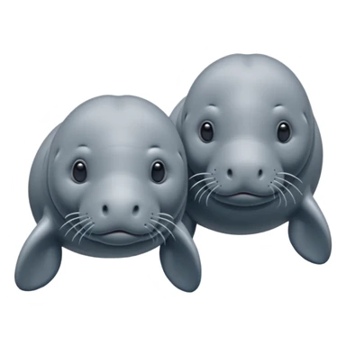 two manatees not togheter sticker
