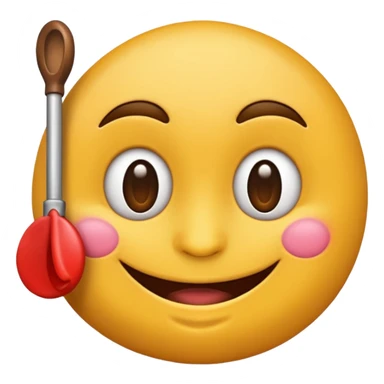 Emoji coqueto con una leve sonrisa y un dedo en la boca sticker