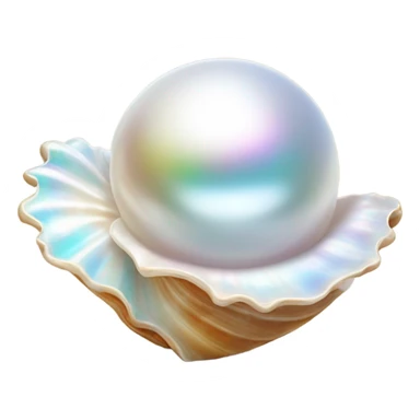 pearl in a shell sticker