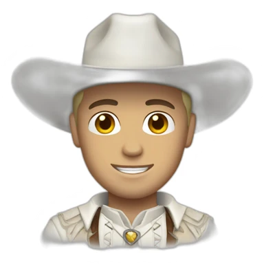 the lone ranger white cowboy hat short hair sticker