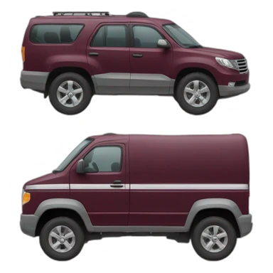 vehiculo lujoso color vinotinto y gris plomo sticker