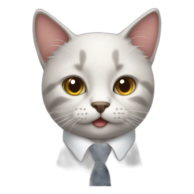 Cat with a tie sticker