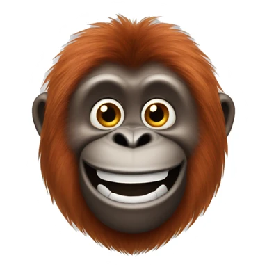 Orangutan smiling sticker