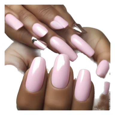 light pink chrome nails sticker