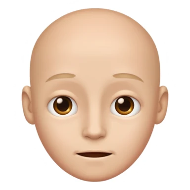 Human emoji with *NO* eyebrows staring into your soul  sticker