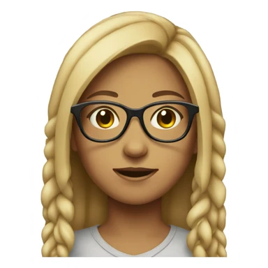 girl wearing glasses  sticker