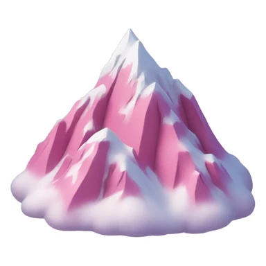 Pink snow capped mountain  sticker