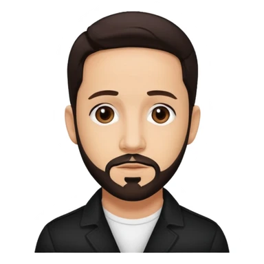 AJ McLean with dark brown hair sticker
